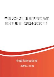 中国DOPO行业现状与市场前景分析报告（2024-2030年）