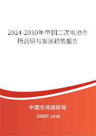 2024-2030年中国二次电池市场调研与发展趋势报告