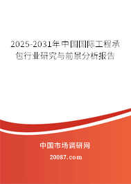 2025-2031年中国国际工程承包行业研究与前景分析报告 2025-2031年中国国际工程承包行业研究与前景分析报告