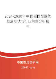 2024-2030年中国凝固型酸奶发展现状与行业前景分析报告