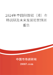 2024年中国硝酸锰（液）市场调研及未来发展前景预测报告