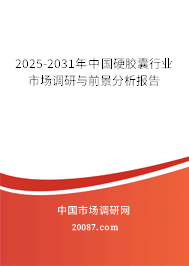 2025-2031年中国硬胶囊行业市场调研与前景分析报告 2025-2031年中国硬胶囊行业市场调研与前景分析报告