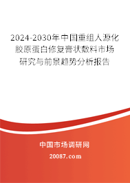 2024-2030年中国重组人源化胶原蛋白修复膏状敷料市场研究与前景趋势分析报告