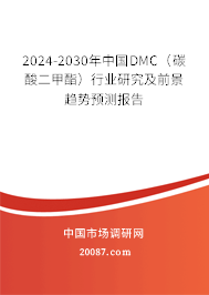 2024-2030年中国DMC（碳酸二甲酯）行业研究及前景趋势预测报告