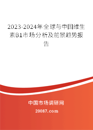 2023-2024年全球与中国维生素B1市场分析及前景趋势报告