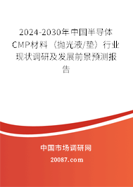 2024-2030年中国半导体CMP材料（抛光液/垫）行业现状调研及发展前景预测报告