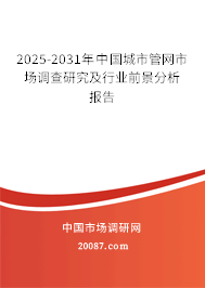 2025-2031年中国城市管网市场调查研究及行业前景分析报告 2025-2031年中国城市管网市场调查研究及行业前景分析报告