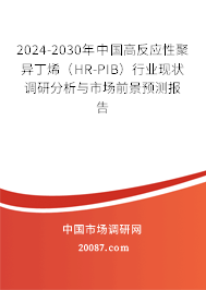 2024-2030年中国高反应性聚异丁烯（HR-PIB）行业现状调研分析与市场前景预测报告