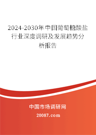 2024-2030年中国葡萄糖酸盐行业深度调研及发展趋势分析报告