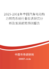 2025-2031年中国汽车电动助力转向系统行业现状研究分析及发展趋势预测报告 2025-2031年中国汽车电动助力转向系统行业现状研究分析及发展趋势预测报告