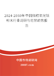 2024-2030年中国微粒氧化铥粉末行业调研与前景趋势报告