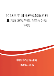 2023年中国桅杆式起重机行业深度研究与市场前景分析报告