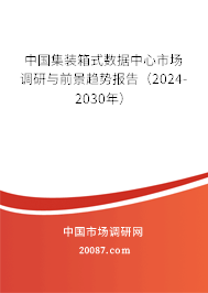 中国集装箱式数据中心市场调研与前景趋势报告（2024-2030年）