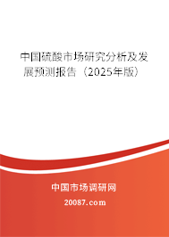 中国硫酸市场研究分析及发展预测报告(2025年版) 中国硫酸市场研究分析及发展预测报告(2025年版)