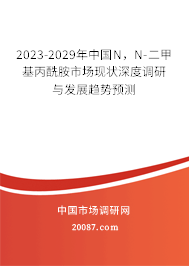 2023-2029年中国N，N-二甲基丙酰胺市场现状深度调研与发展趋势预测