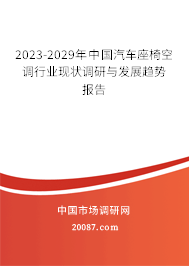 2023-2029年中国汽车座椅空调行业现状调研与发展趋势报告