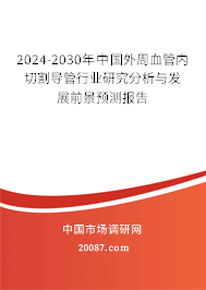 2024-2030年中国外周血管内切割导管行业研究分析与发展前景预测报告