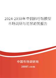 2024-2030年中国肺呼吸模型市场调研与前景趋势报告