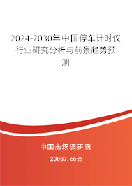 2024-2030年中国停车计时仪行业研究分析与前景趋势预测