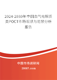 2024-2030年中国血气电解质类POCT市场现状与前景分析报告