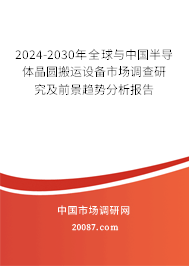 2024-2030年全球与中国半导体晶圆搬运设备市场调查研究及前景趋势分析报告