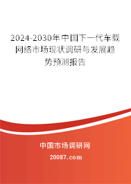 2024-2030年中国下一代车载网络市场现状调研与发展趋势预测报告