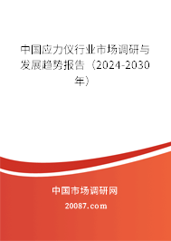 中国应力仪行业市场调研与发展趋势报告（2024-2030年）