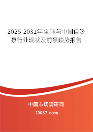 2025-2031年全球与中国自吸泵行业现状及前景趋势报告 2025-2031年全球与中国自吸泵行业现状及前景趋势报告