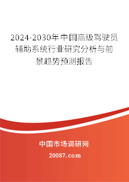 2024-2030年中国高级驾驶员辅助系统行业研究分析与前景趋势预测报告