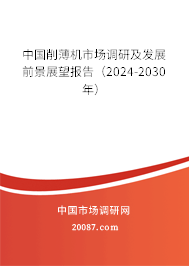 中国削薄机市场调研及发展前景展望报告（2024-2030年）