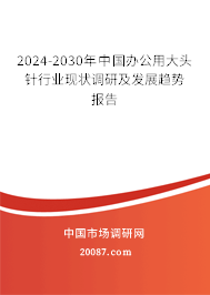 2024-2030年中国办公用大头针行业现状调研及发展趋势报告