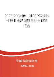 2025-2031年中国ERP管理软件行业市场调研与前景趋势报告 2025-2031年中国ERP管理软件行业市场调研与前景趋势报告