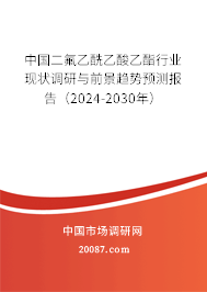 中国二氟乙酰乙酸乙酯行业现状调研与前景趋势预测报告（2024-2030年）