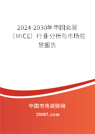 2024-2030年中国会展（MICE）行业分析与市场前景报告