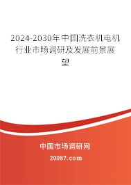 2024-2030年中国洗衣机电机行业市场调研及发展前景展望