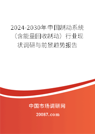 2024-2030年中国制动系统（含能量回收制动）行业现状调研与前景趋势报告