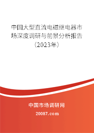 中国大型直流电磁继电器市场深度调研与前景分析报告（2023年）