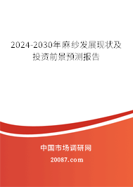 2024-2030年麻纱发展现状及投资前景预测报告