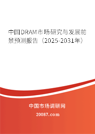 中国DRAM市场研究与发展前景预测报告(2025-2031年) 中国DRAM市场研究与发展前景预测报告(2025-2031年)