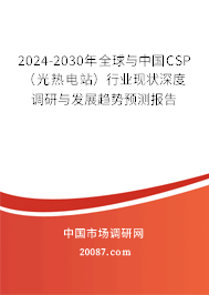 2024-2030年全球与中国CSP（光热电站）行业现状深度调研与发展趋势预测报告