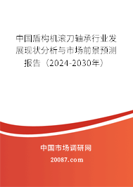 中国盾构机滚刀轴承行业发展现状分析与市场前景预测报告（2024-2030年）