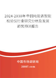 2024-2030年中国电能表智能校验仪行业研究分析及发展趋势预测报告