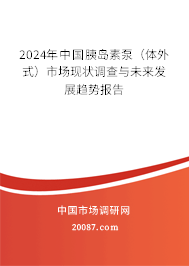 2024年中国胰岛素泵（体外式）市场现状调查与未来发展趋势报告