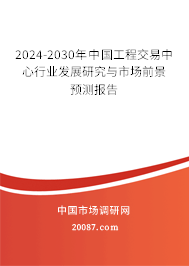 2024-2030年中国工程交易中心行业发展研究与市场前景预测报告