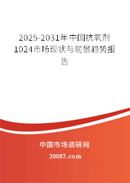 2025-2031年中国抗氧剂1024市场现状与前景趋势报告 2025-2031年中国抗氧剂1024市场现状与前景趋势报告