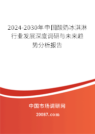 2024-2030年中国酸奶冰淇淋行业发展深度调研与未来趋势分析报告