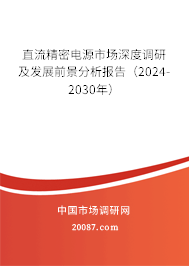 直流精密电源市场深度调研及发展前景分析报告（2024-2030年）