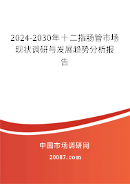 2024-2030年十二指肠管市场现状调研与发展趋势分析报告