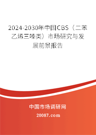 2024-2030年中国CBS（二苯乙烯三嗪类）市场研究与发展前景报告