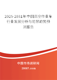2025-2031年中国高空作业车行业发展分析与前景趋势预测报告 2025-2031年中国高空作业车行业发展分析与前景趋势预测报告